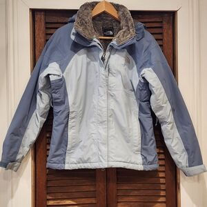 The North Face HyVent Blue and Gray Jacket Size S